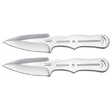 Pro Thrower Combo, 2 Knives, 3.75 in. Blade, Plain, Leather