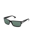 Persol Arrow Signature Rectangular Plastic Sunglasses black-green