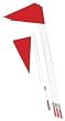Safety Soccer Flags - Set - Coil spring mounted, Set of 4 - Soccer