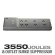Belkin BE108200-06 8 Outlet Home/Office Surge Protector with Telephone Protection