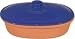 Brottopf / Brotkasten oval RÖMERTOPF made in Germany, Brottopf oval terrakotta-blau