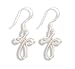 Polished Woven Cross Earring on French Wire
