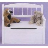 Baby: Giftmark Toy Box with Bench Seat Finish. White