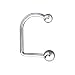 316L Surgical Stainless Steel Lippy Loop - 14 Gauge - 3/8'' with 4mm and 5mm Steel Balls - Sold as a Pair