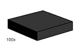 Lego Building Accessories - 2x2 Black Smooth Tiles, Bulk Pack, 100 pcs