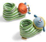 Baby Foot Rattles Lamb & Cow- Rattles with a Kick