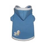 Blue Rocking Horse Baby Hooded Dog Sweatshirt -Large