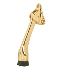  Ives FS4553 Polished Brass Kick Down Door Holder for 4 inch or Less Door-to-Floor Clearance FS455