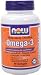 NOW Molecularly Distilled OMEGA-3 FISH OIL 1000 MG - 90 SOFTGELS
