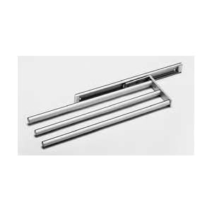 3 Arm Towel Rail 440mm Deep Aluminium With Anodised Silver Effect