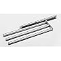 3 Arm Towel Rail 440mm Deep Aluminium With Anodised Silver Effect