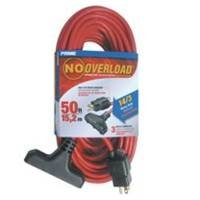 Prime Wire and Cable: 50-Ft. Extension Cord with Circuit Breaker and Triple Tap, Model#... by Prime