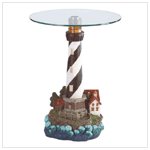 Cape Hatteras Lighthouse Glass Top Table With Light