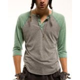 Men's Eco-Heather 3/4 Sleeve Raglan Henley 1989
