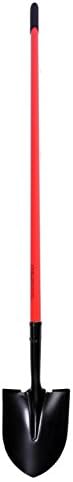GardenAll 15 Guage Sturdy Tempered Round Point Shovel with 42'' Tri-fiberglass Handle