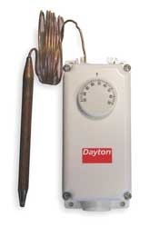 Dayton 2NNR6 Line Voltage T-Stat, -0 to 100 F, SPST