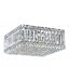Schonbek 2124SH Quantum 4 Light Flush Mount in Polished Chrome with Silver Shade Swarovski Elements crystal