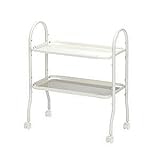 スチールワゴン2段 ホワイト KW-S56(WH)