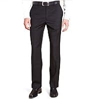 Collezione Luxury Pure Wool Flat Front Trousers