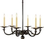 Chart House SINGLE TIER 6-LIGHT SUSSEX CHANDELIER by Visual Comfort CHC1166