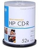 HP CD-R full face white printable 80mins 700MB 100 cake
