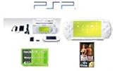 Sony PSP Limited Edition "Ceramic White" Value Pack + Hustle PSP Game and C ....