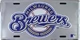 Milwaukee Brewers Chrome License Plate