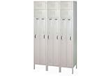 Lyon Locker Two Person 45x18x72 12 Door Ready To Assemble Putty