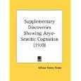 Supplementary Discoveries Showing Aryo-Semitic Cognation (1910)