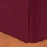 MARRIKAS 300TC Egyptian Cotton QUEEN Bed Skirt Burgundy SOLID