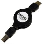 3 Pack of CABLE, RETRACTABLE USB 2.0 A TO B