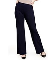 Plus Wide Leg Plain Stretch Trousers