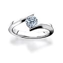 0.75 Carat E/SI1 Round Certified Diamond Solitaire Engagement Ring in Platinum
