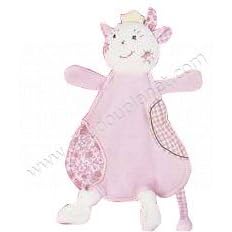Takinou Pink Patchwork Cow Doudou