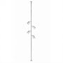 Lite Source Cans Silver and Chrome 4-Light Pole Floor Lamp