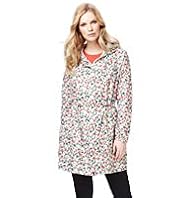 Shower Resistant Floral Hooded Parka