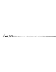 Sterling Silver Rhodium Plated Box Chain (0.9mm)