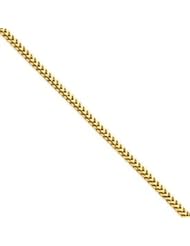 14k Gold 2.5mm Franco Chain 18 Inches