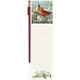 Wellspring Magnetic Refrigerator Note Pad with Pencil, Hautman Brothers Collection, Cardinals