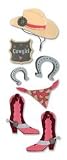 Jolees A Touch Of Jolees Dimensional Stickers, Cowgirl