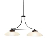 Kichler Lighting 3875OZ Hendrik - Two Light Island, Olde Bronze Finish with Light Umber Glass
