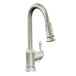 Moen Showhouse S7208CSL Woodmere one-handle high arc pulldown kitchen faucet, Classic stainless