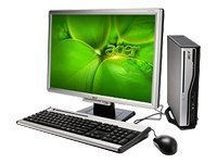 Acer Veriton L410 - Ultra small form factor - 1 x Athlon 64 X2 4800+ - RAM 2 GB - HDD 1 x 320 GB - DVD-RW - Gigabit Ethernet - Vista Business / XP Pro downgrade - pre-installed: Windows Vista - Monitor : none