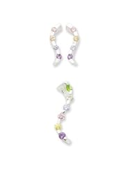 Genuine IceCarats Designer Jewelry Gift Sterling Silver Multi-Colored Cz Earring & Pendant Set