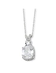 Cheryl M. Sterling Silver Oval CZ 18in Necklace