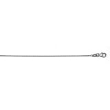 18k White Gold 1mm Solid Franco Chain Necklace - 18 Inch