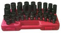 Sunex Tools Impact Sockets - 1/2in. Drive, 39-Pc. SAE Set