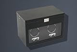 Wolf Designs 4500-027 Black Double Watch Rotator With Travel Case