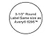 120 Label Outfitters Blank Printable Large White Matte Round 3-1/3