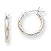14k Two-Tone Diamond-Cut Hoop Earrings